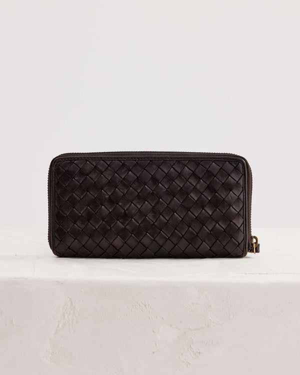 Large Basque Wallet - Chocolate