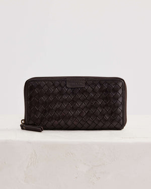 Large Basque Wallet - Chocolate