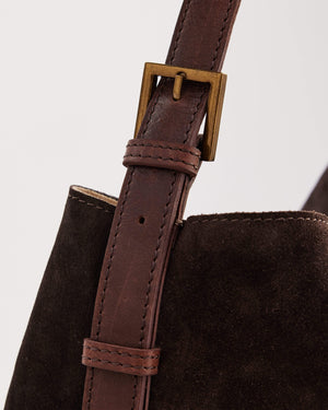 Suede Cabas Tote - Chocolate