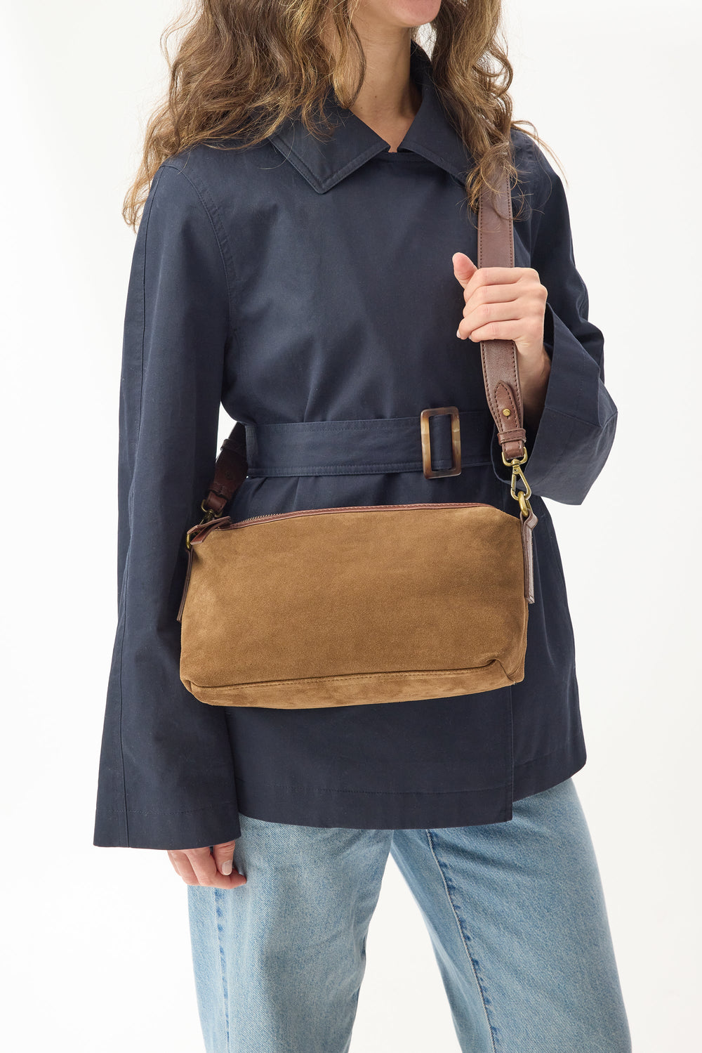 Suede Teddy Bag - Chestnut