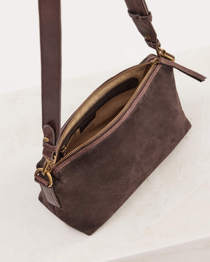 Suede Teddy Bag - Chocolate