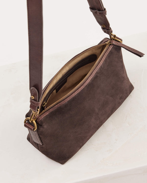 Suede Teddy Bag - Chocolate