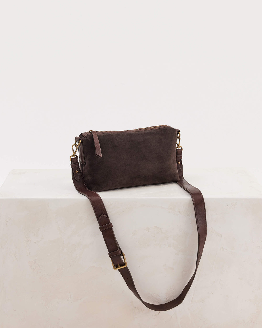 Suede Teddy Bag - Chocolate