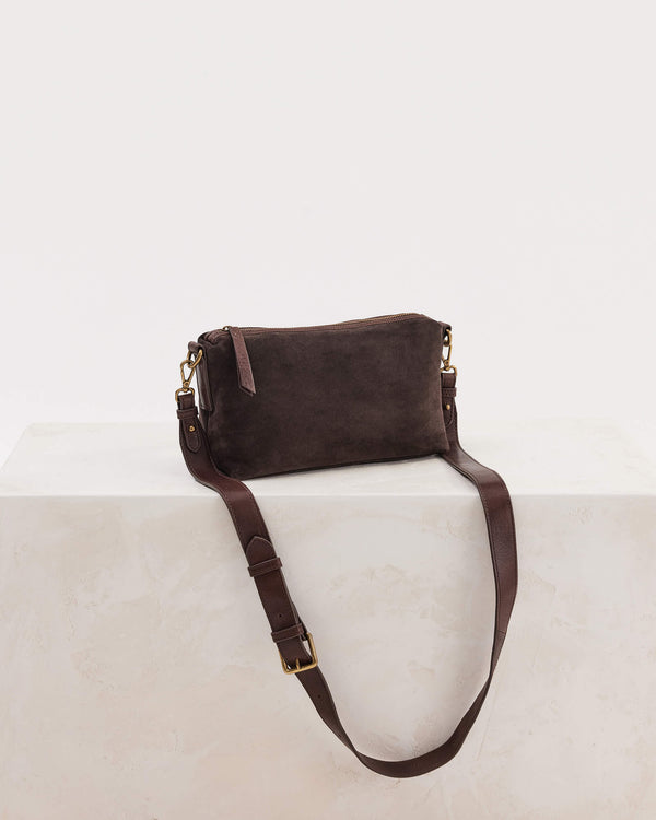 Suede Teddy Bag - Chocolate