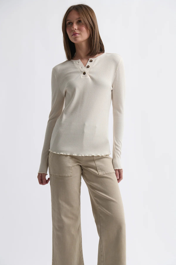 Heather Top  - Vanilla
