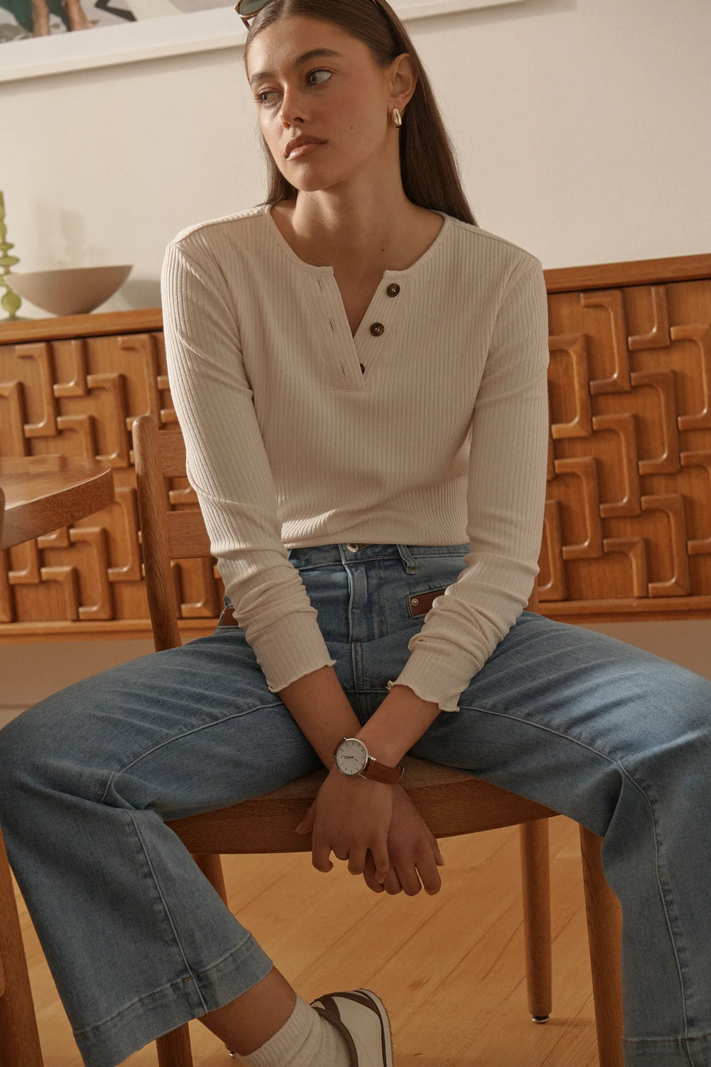 Heather Top  - Vanilla