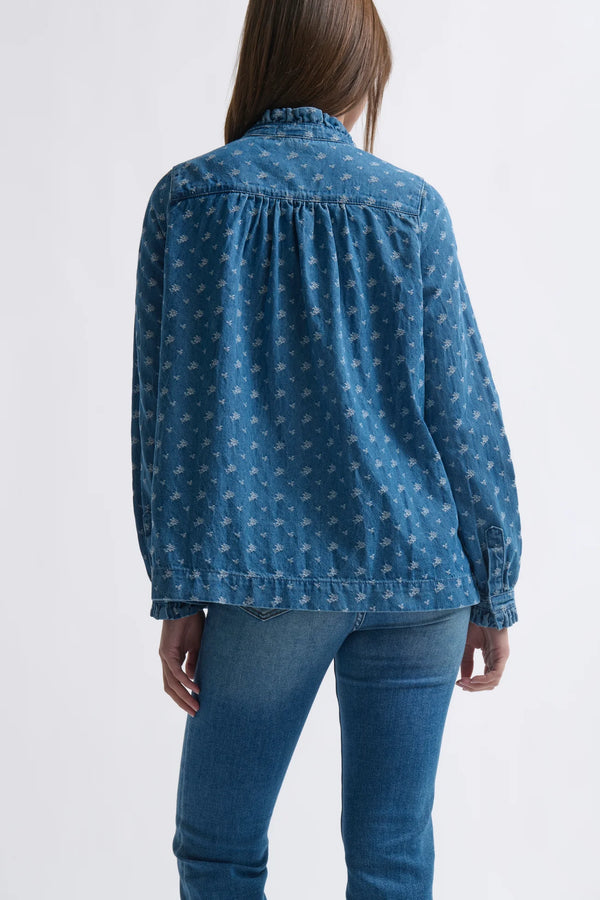 Tamara Shirt - Denim Flower