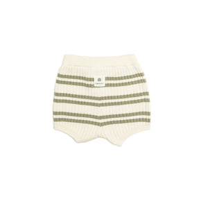 Knit Rib Short - Sage Stripe