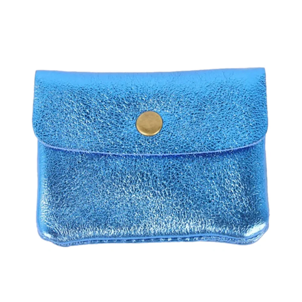Coin Purse - Metallic Electric Blue