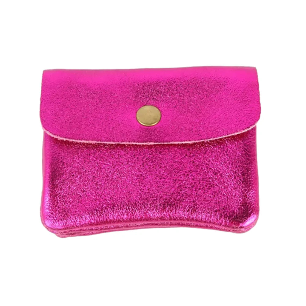 Coin Purse Metallic Fuschia