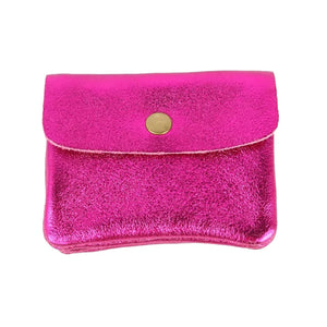 Coin Purse Metallic Fuschia