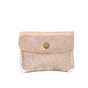 Coin Purse Metallic Rose