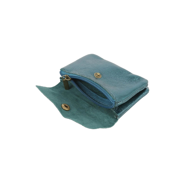 Coin Purse Metallic Emerald