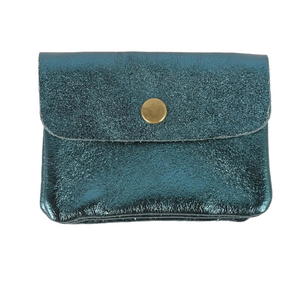 Coin Purse Metallic Emerald