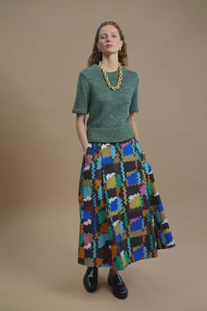 Luft Lurex Top - Sage/Gold