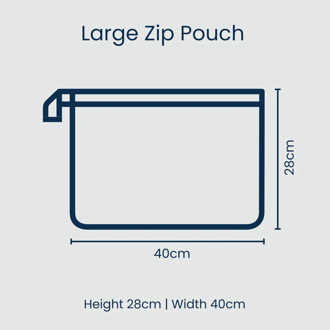 Large Zip Pouch - Multi Stripe