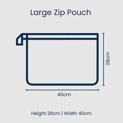Large Zip Pouch - Multi Stripe