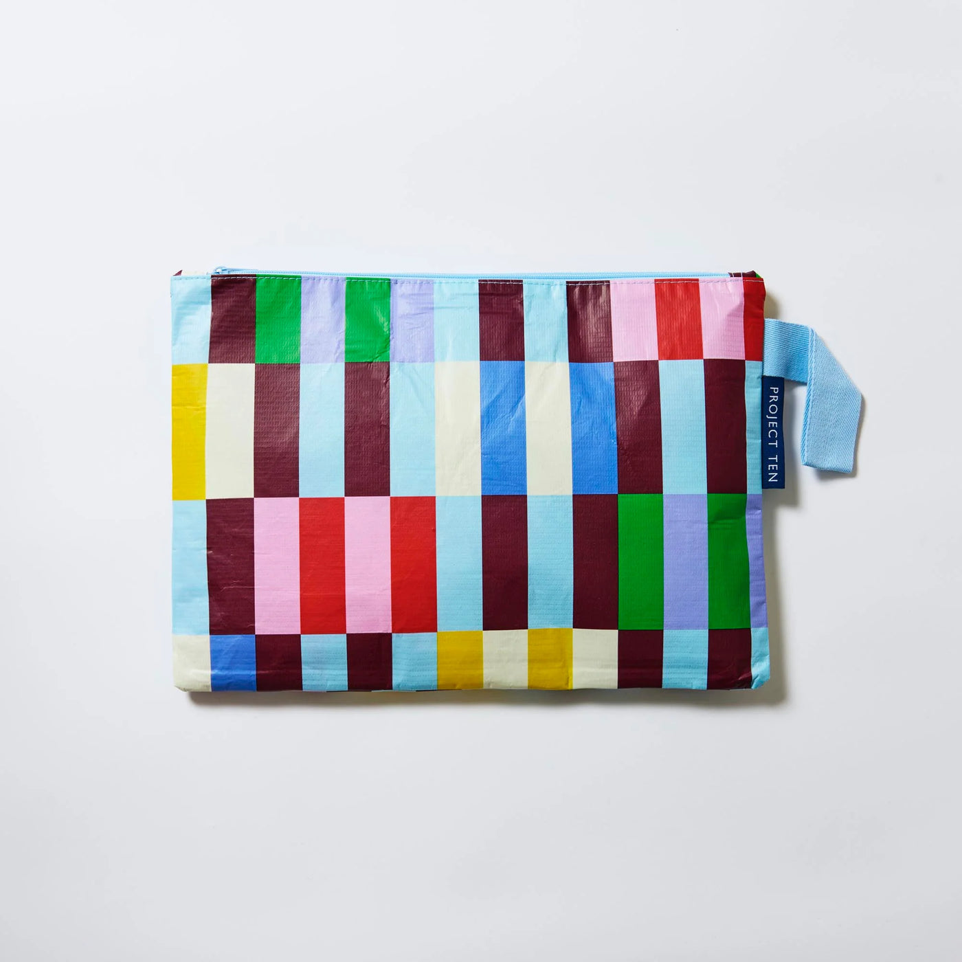 Large Zip Pouch - Multi Stripe