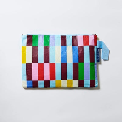 Large Zip Pouch - Multi Stripe