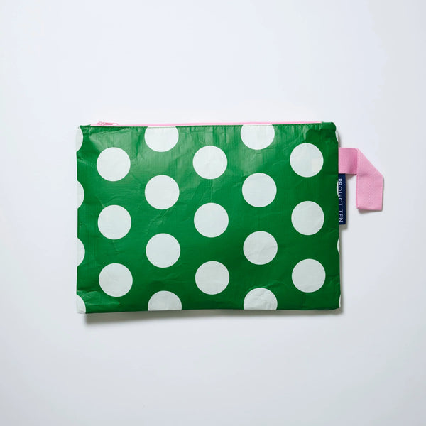 Large Zip Pouch - Polka Dot