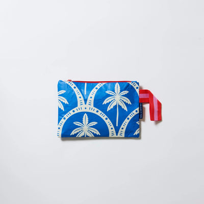 Mini Zip Pouch - Blue Palm