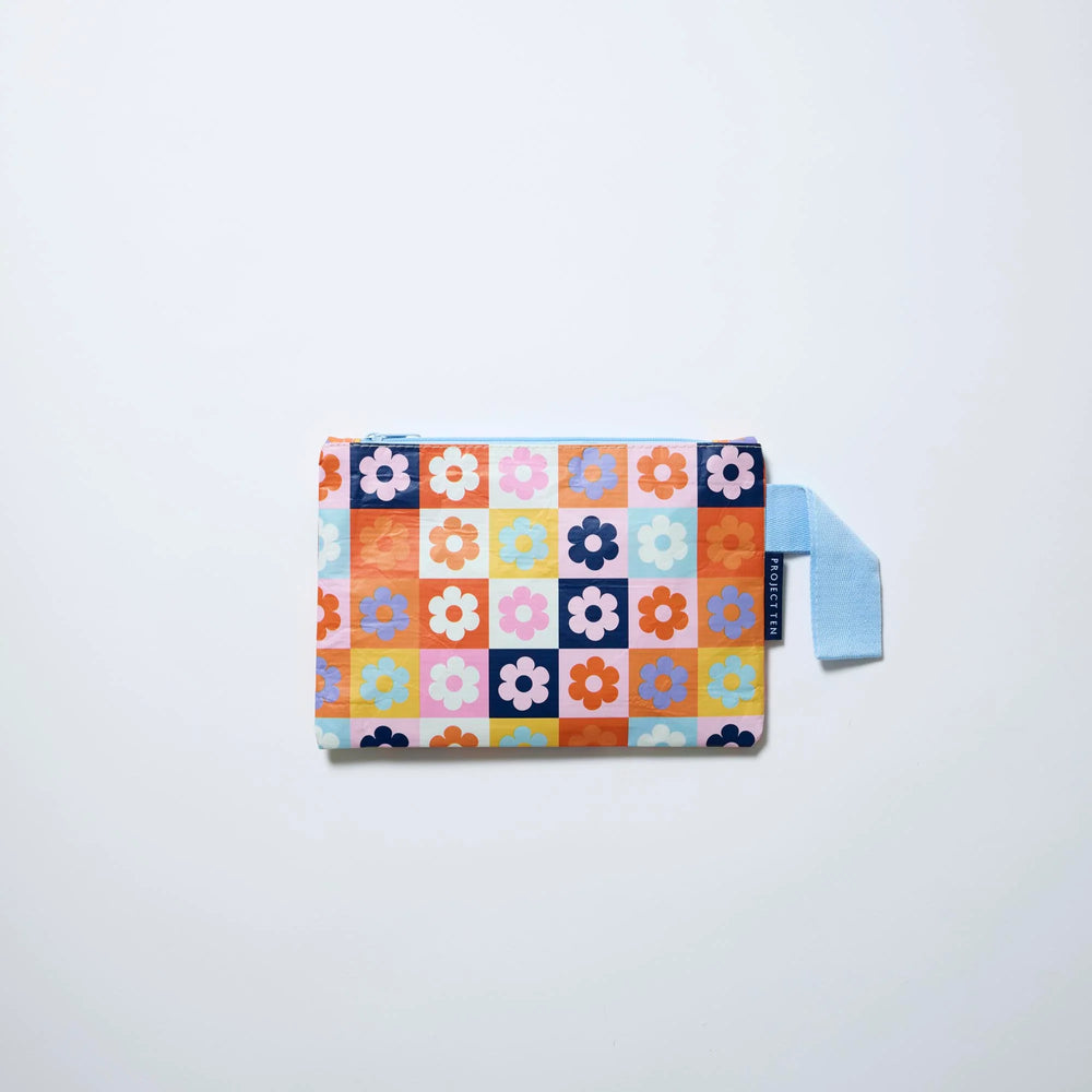 Mini Zip Pouch - Square Garden