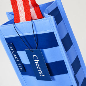 Wine Bag - Blue Stripe