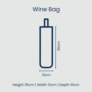 Wine Bag - Blue Stripe