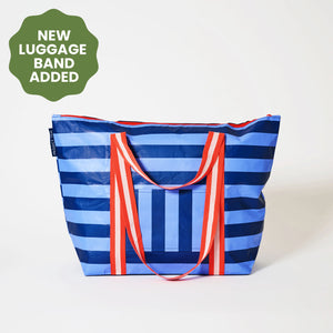 Zip Medium Tote - Blue Stripe