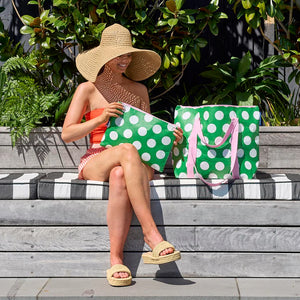 Zip Medium Tote - Polka Dot
