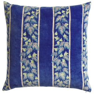 Agata Velvet Cushion - Ultramarine