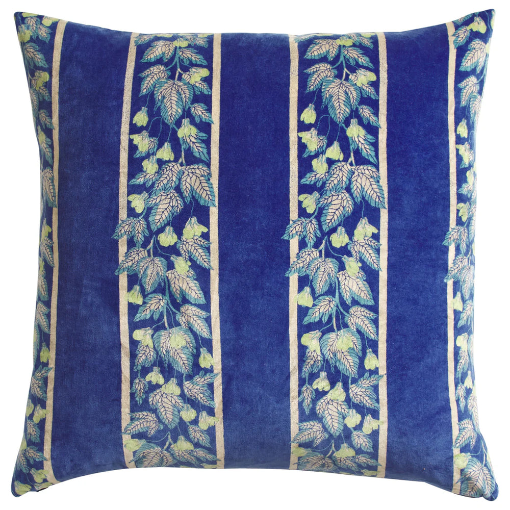 Agata Velvet Cushion - Ultramarine