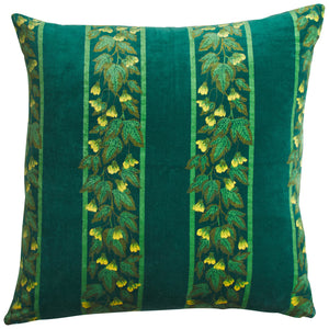 Agata Velvet Cushion - Verdant