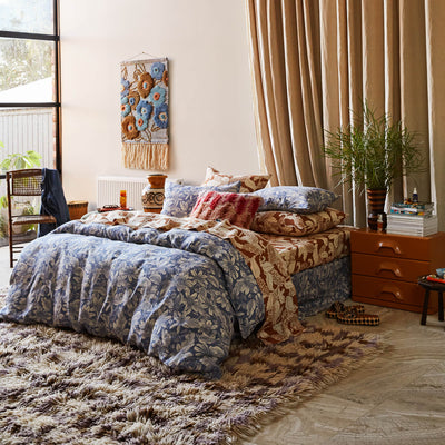 Amrita Linen Quilt Cover Set - Smoke
