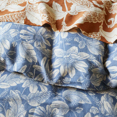 Amrita Linen Quilt Cover Set - Smoke