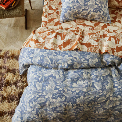 Amrita Linen Quilt Cover Set - Smoke