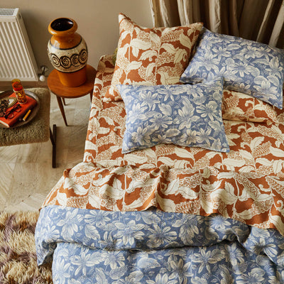Amrita Linen Quilt Cover Set - Smoke