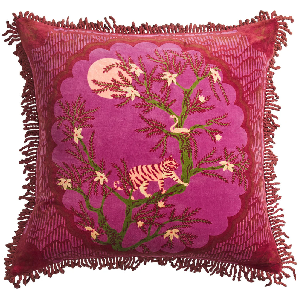 Andrea Velvet Cushion - Pansy