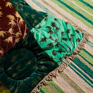 Aneta Patchwork Velvet Bedcover