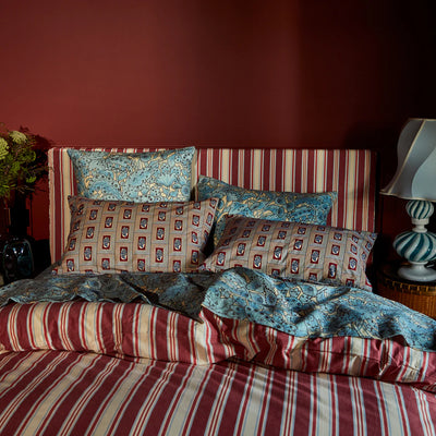 Antonella Cotton Pillow Case Set - Crimson