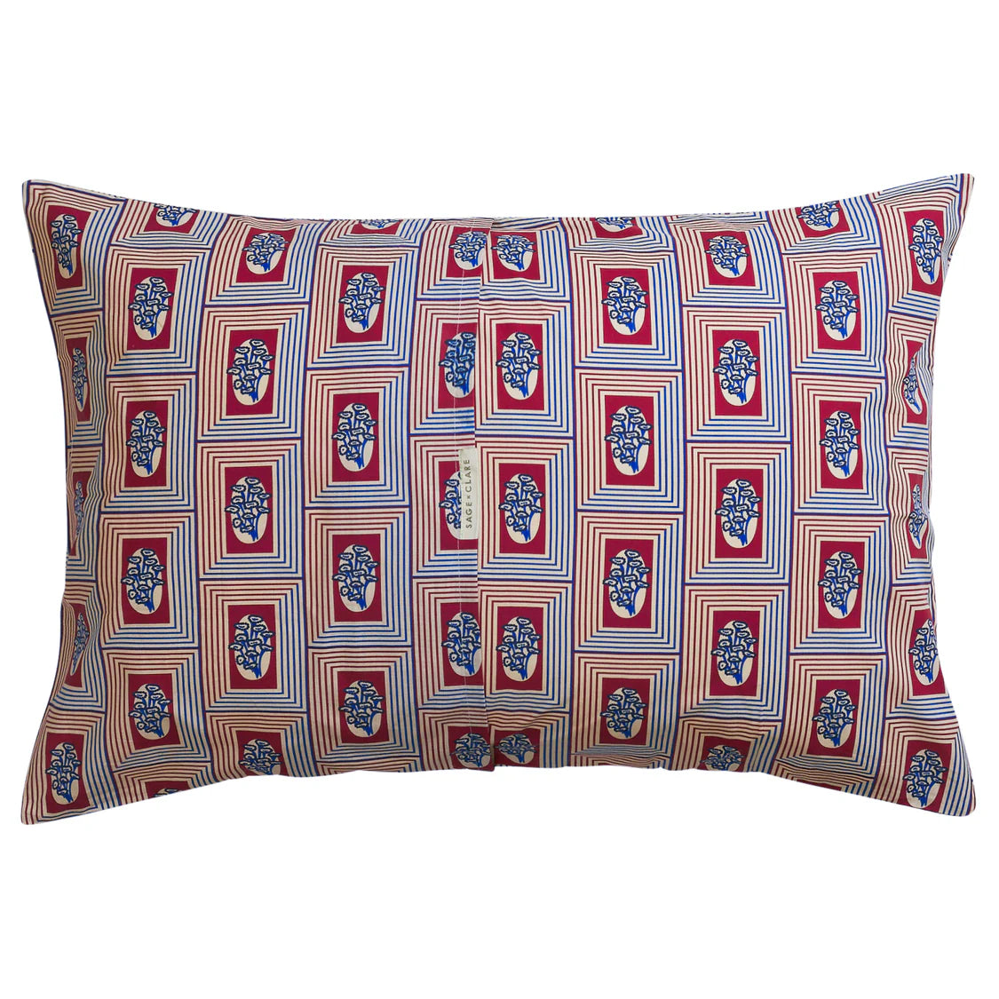 Antonella Cotton Pillow Case Set - Crimson