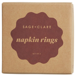 Aria Napkin Ring Set - Dune