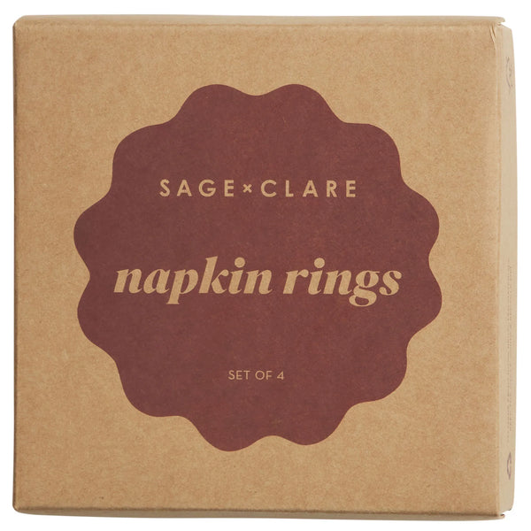 Aria Napkin Ring Set - Dune