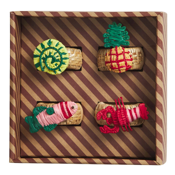 Aria Napkin Ring Set - Dune