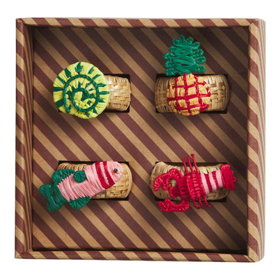 Aria Napkin Ring Set - Dune