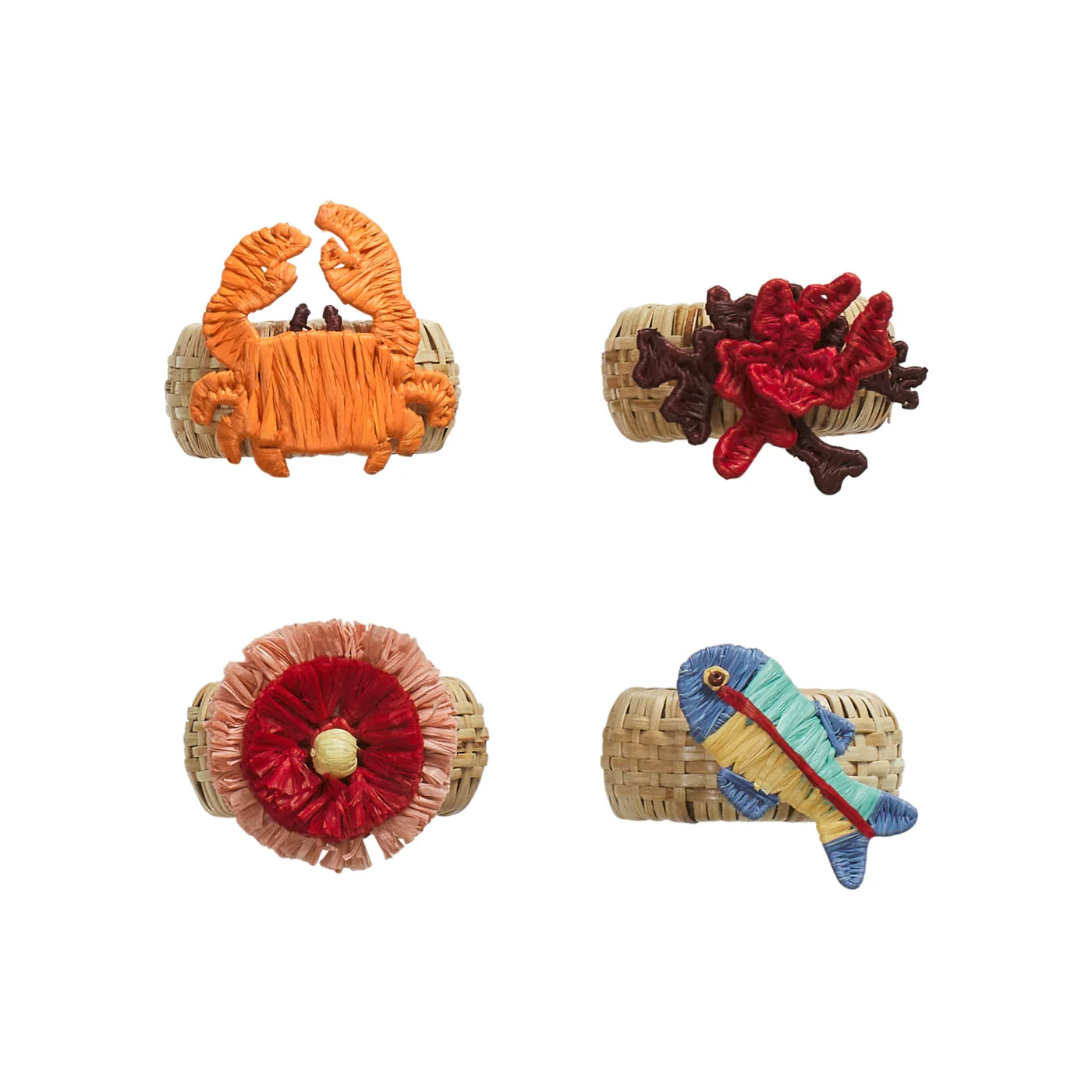 Aria Napkin Ring Set - Flame