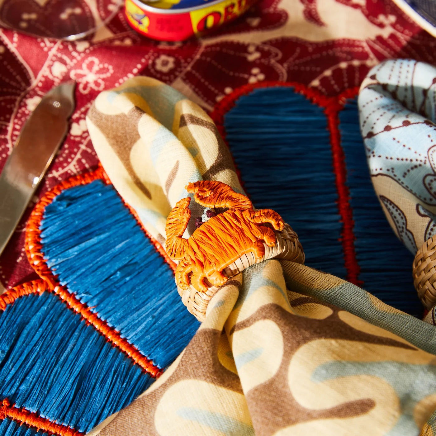 Aria Napkin Ring Set - Flame