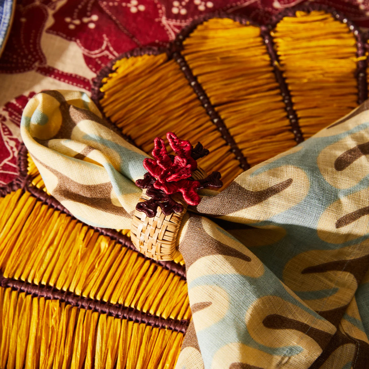 Aria Napkin Ring Set - Flame