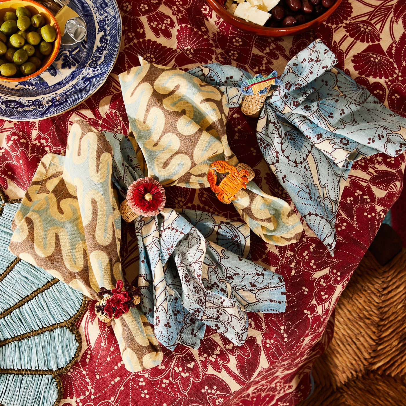 Aria Napkin Ring Set - Flame