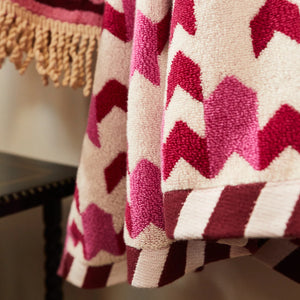 Arlette Towel Range - Fuchsia design details
